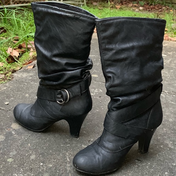 Cathy Jean mid-calf heeled boots - Picture 4 of 5